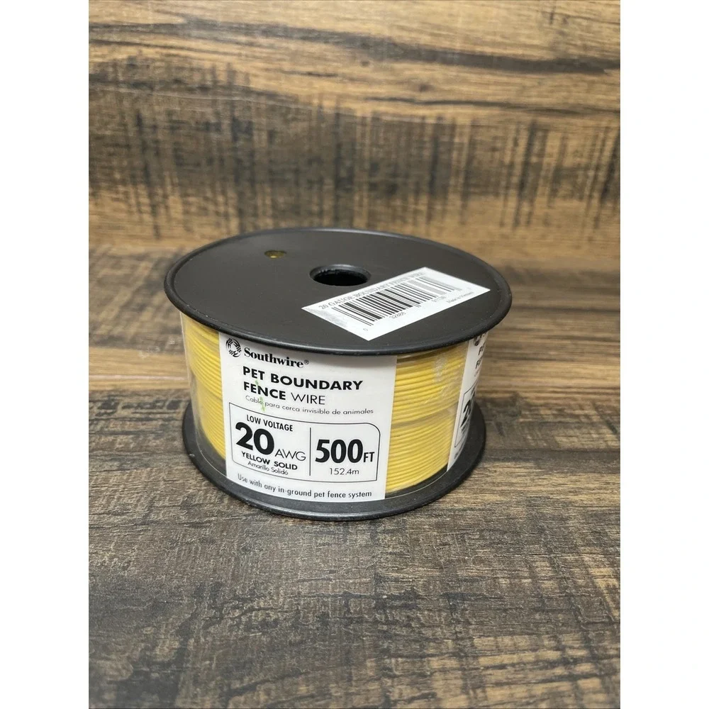 Southwire Pet Boundary Fence Wire 20 AWG Yellow Solid Low Voltage 500ft
